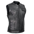 Milwaukee Motorcycle Clothing Co. Black Motorcycle Vest MMC40005