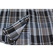 Milwaukee Leather MNG11626 Men's Flannel Plaid Black and White with Blue Long Sleeve Cotton Button Down Shirt