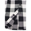 Milwaukee Leather MNG11629 Men's Long Sleeve Flannel Black and White Cotton Button Down Shirt w/ Hoodie