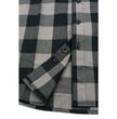 Milwaukee Leather Men's Flannel Plaid Shirt Black and Grey Long Sleeve Cotton Button Down Shirt MNG11630