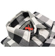 Milwaukee Leather MNG11633 Men's Flannel Plaid Shirt Black and White Long Sleeve Cotton Button Down Shirt