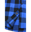 Milwaukee Leather MNG11634 Men's Black and Blue Flannel Plaid Long Sleeve Cotton Button Down Shirt