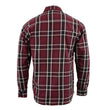 Milwaukee Leather MNG11640 Men's Flannel Plaid Shirt Maroon Black and White Long Sleeve Cotton Button Down Shirt