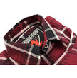 Milwaukee Leather MNG11640 Men's Flannel Plaid Shirt Maroon Black and White Long Sleeve Cotton Button Down Shirt