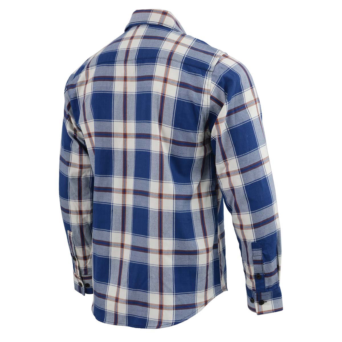 Milwaukee Leather Men’s Plaid Flannel Long Sleeve Shirt with Chest Pockets