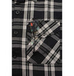 Milwaukee Leather MNG11646 Men's Flannel Plaid Shirt Black and White Long Sleeve Cotton Button Down Shirt