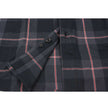 Milwaukee Leather MNG11647 Men's Black with Grey and Red Long Sleeve Cotton Flannel Shirt