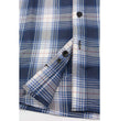 Milwaukee Leather MNG11650 Men's Blue and White Long Sleeve Cotton Flannel Shirt