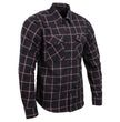 Milwaukee Leather MNG11651 Men's Black and Red Long Sleeve Cotton Flannel Shirt