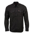 Milwaukee Leather MNG11655 Men's Solid Black Long Sleeve Cotton Flannel Shirt