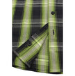Milwaukee Leather MNG11657 Men's Black and Green with White Long Sleeve Cotton Flannel Shirt