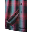 Milwaukee Leather MNG11660 Men's Black and Pink with Blue Long Sleeve Cotton Flannel Shirt
