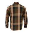 Milwaukee Leather MNG11667 Men's Brown and Beighe Long Sleeve Cotton Flannel Shirt