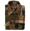 Milwaukee Leather MNG11667 Men's Brown and Beighe Long Sleeve Cotton Flannel Shirt