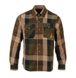 Milwaukee Leather MNG11667 Men's Brown and Beighe Long Sleeve Cotton Flannel Shirt