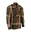 Milwaukee Leather MNG11667 Men's Brown and Beighe Long Sleeve Cotton Flannel Shirt
