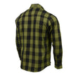 Milwaukee Leather MNG11668 Men's Black and Green Long Sleeve Cotton Flannel Shirt