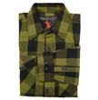 Milwaukee Leather MNG11668 Men's Black and Green Long Sleeve Cotton Flannel Shirt