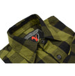 Milwaukee Leather MNG11668 Men's Black and Green Long Sleeve Cotton Flannel Shirt