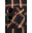 Milwaukee Leather MNG11669 Men's Black and Yellow with Red Long Sleeve Cotton Flannel Shirt