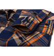 Milwaukee Leather MNG11700 | Men's 'The Wolfman' Blue/Orange Long Sleeve 10.5-Oz Heavy-Duty Cotton Flannel Shirt