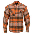 Milwaukee Leather  Men's 'Wild One' Brown/Orange Long Sleeve 10.5-Oz Heavy Duty-Cotton Flannel Shirt MNG11701