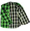 Milwaukee Motorcycle Clothing Co. Men's Reversible Plaid Flannel Shirt