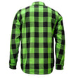 MMCC Men's 'Sidewinder' Reversible Flannel Shirt - 100% Cotton Snap Front Plaid w/ Chest and Hand Pockets - MNG11801