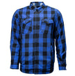 MMCC Men's 'Maverick' Reversible Flannel Shirt - 100% Cotton Snap Front Plaid w/ Chest and Hand Pockets - MNG11802