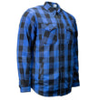 MMCC Men's 'Maverick' Reversible Flannel Shirt - 100% Cotton Snap Front Plaid w/ Chest and Hand Pockets - MNG11802