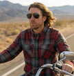 Milwaukee Motorcycle Clothing Co. Men's Reversible Plaid Flannel Shirt