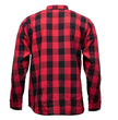 MMCC Men's 'Ricochet' Reversible Flannel Shirt - 100% Cotton Snap Front Plaid w/ Chest and Hand Pockets - MNG11803