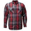 MMCC Men's 'Ricochet' Reversible Flannel Shirt - 100% Cotton Snap Front Plaid w/ Chest and Hand Pockets - MNG11803