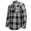 MMCC Men's 'Desperado' Reversible Flannel Shirt - 100% Cotton Snap Front Plaid w/ Chest and Hand Pockets - MNG11804