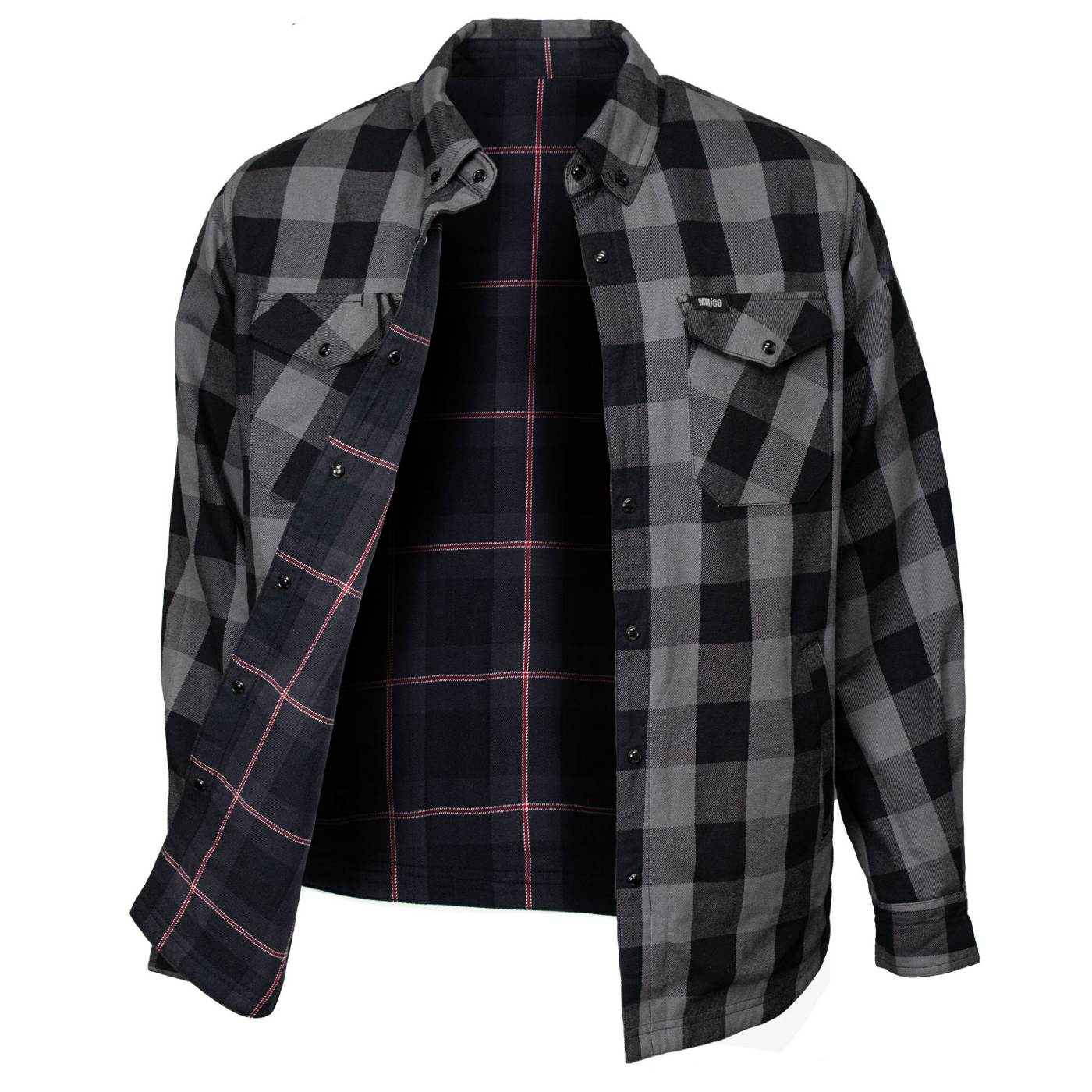 Milwaukee Motorcycle Clothing Co. Men's Reversible Plaid Flannel Shirt