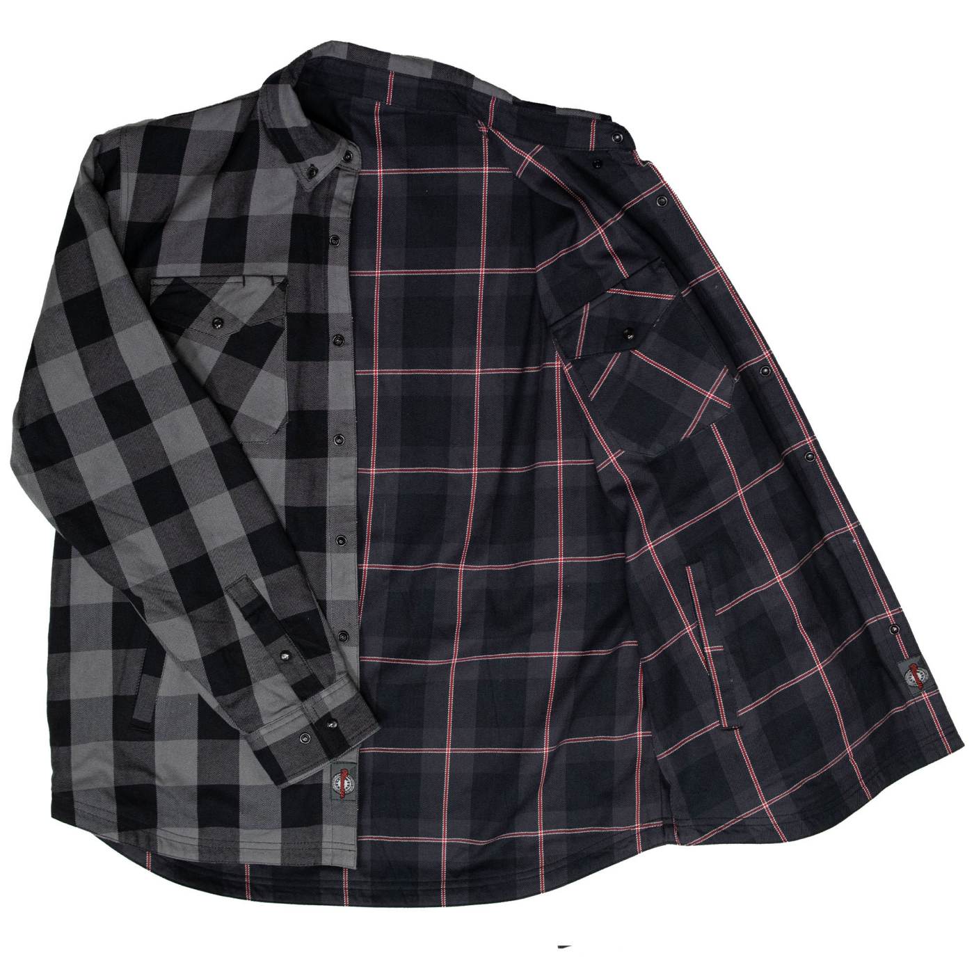 Milwaukee Motorcycle Clothing Co. Men's Reversible Plaid Flannel Shirt