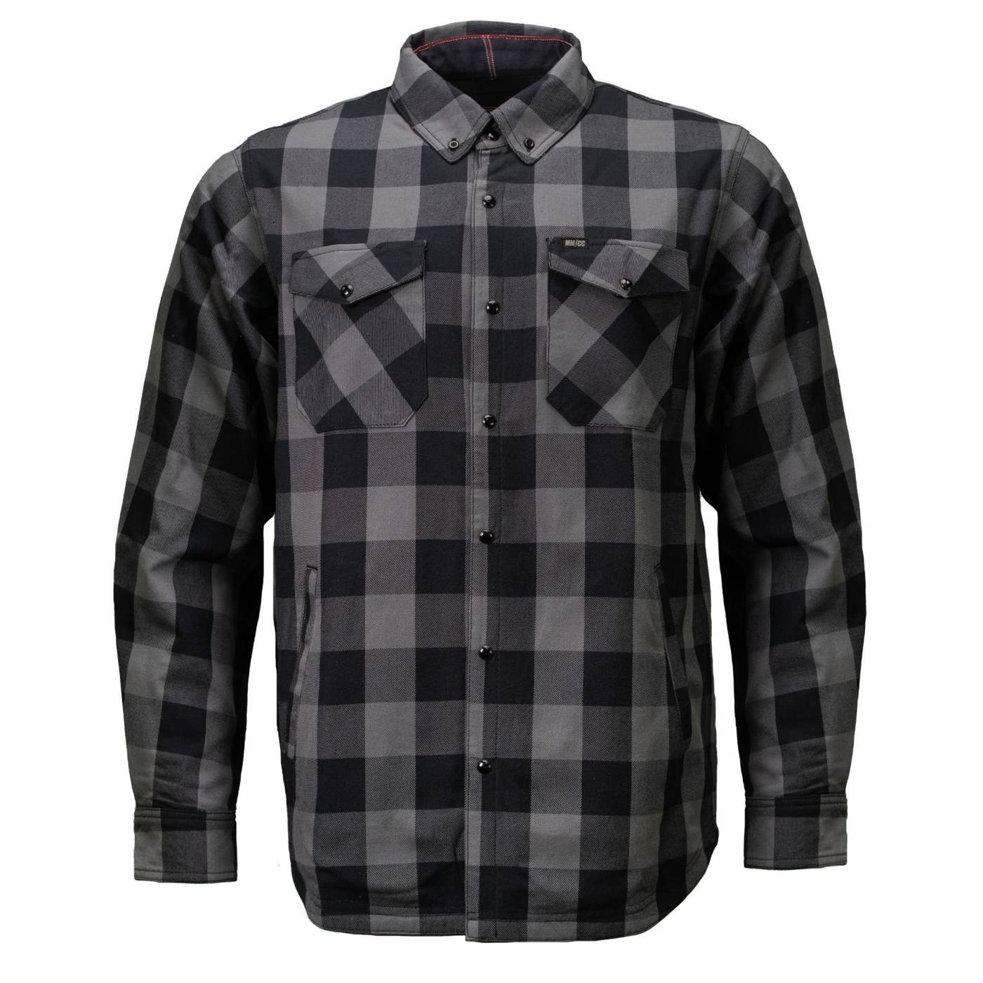 MMCC Men's 'Deadwood' Reversible Flannel Shirt - 100% Cotton Snap Front Plaid w/ Chest and Hand Pockets - MNG11805