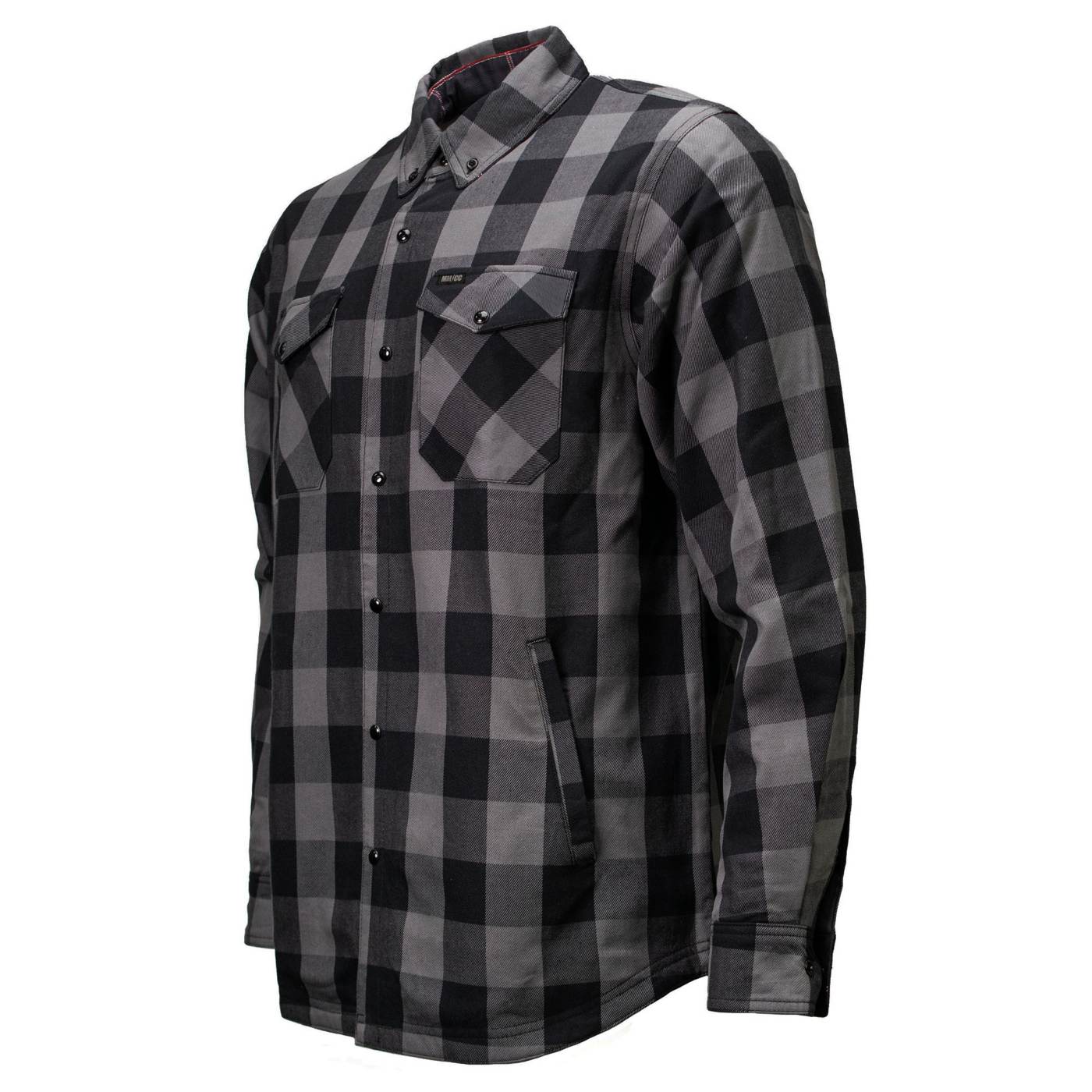 MMCC Men's 'Deadwood' Reversible Flannel Shirt - 100% Cotton Snap Front Plaid w/ Chest and Hand Pockets - MNG11805