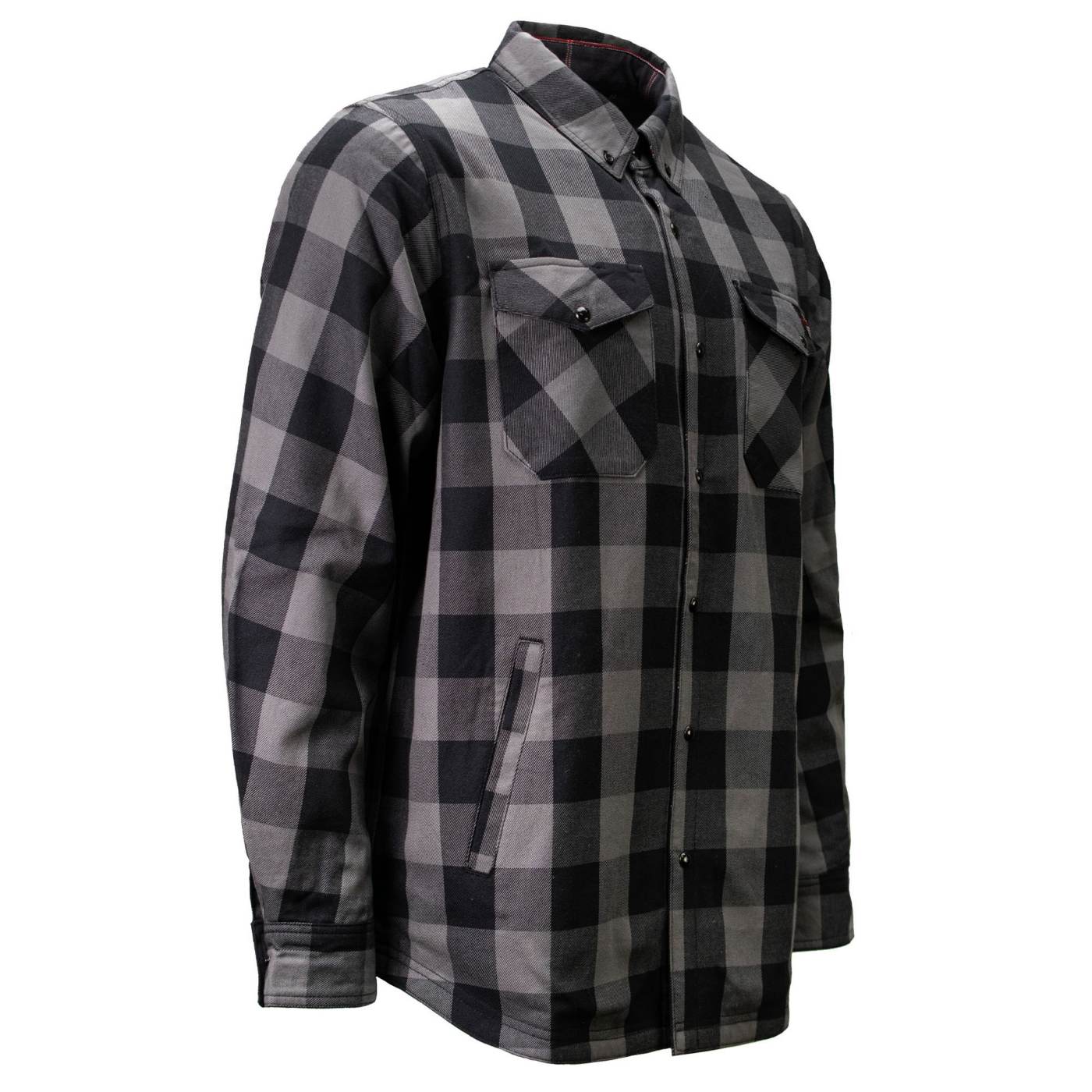 MMCC Men's 'Deadwood' Reversible Flannel Shirt - 100% Cotton Snap Front Plaid w/ Chest and Hand Pockets - MNG11805