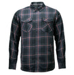 MMCC Men's 'Deadwood' Reversible Flannel Shirt - 100% Cotton Snap Front Plaid w/ Chest and Hand Pockets - MNG11805