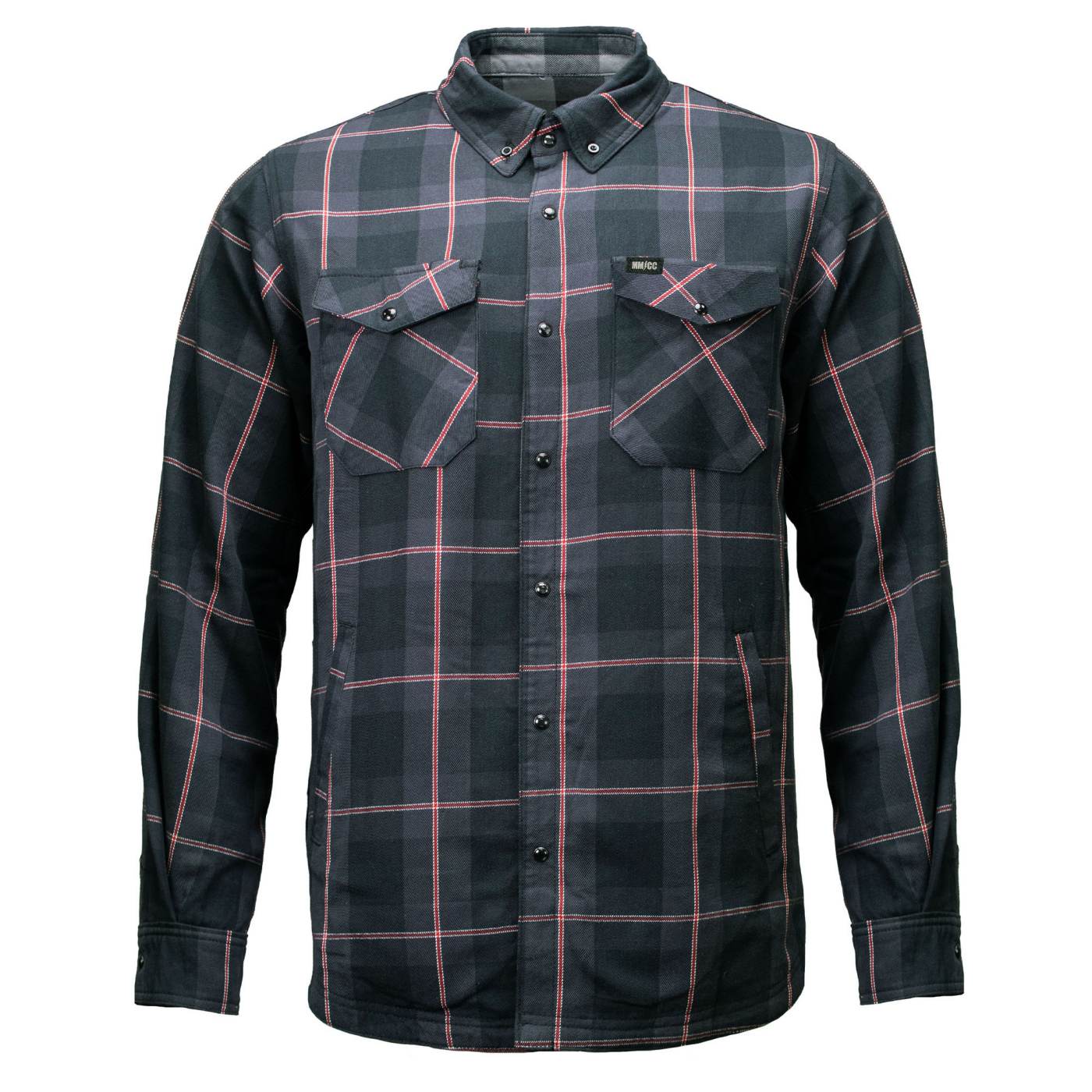 MMCC Men's 'Deadwood' Reversible Flannel Shirt - 100% Cotton Snap Front Plaid w/ Chest and Hand Pockets - MNG11805