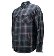MMCC Men's 'Deadwood' Reversible Flannel Shirt - 100% Cotton Snap Front Plaid w/ Chest and Hand Pockets - MNG11805