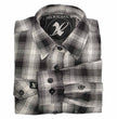Milwaukee Leather MNG21600 Women's Casual Black and White Long Sleeve Cotton Flannel Shirt