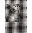 Milwaukee Leather MNG21600 Women's Casual Black and White Long Sleeve Cotton Flannel Shirt