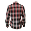 Milwaukee Leather MNG21613 Women's Black and Red with White Long Sleeve Cotton Flannel Shirt