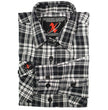 Milwaukee Leather MNG21615 Women's Black and White Long Sleeve Cotton Flannel Shirt