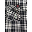 Milwaukee Leather MNG21615 Women's Black and White Long Sleeve Cotton Flannel Shirt