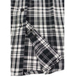 Milwaukee Leather MNG21615 Women's Black and White Long Sleeve Cotton Flannel Shirt