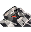 Milwaukee Leather MNG21633 Women's Casual Black and White Long Sleeve Cotton Flannel Shirt