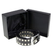 Milwaukee Leather MP7100 Men's Studded Black Genuine Leather Belt for Biker with Buckle - 1.5 inches Wide